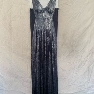 Maison Martin Margiela Black and Silver Maxi Dress